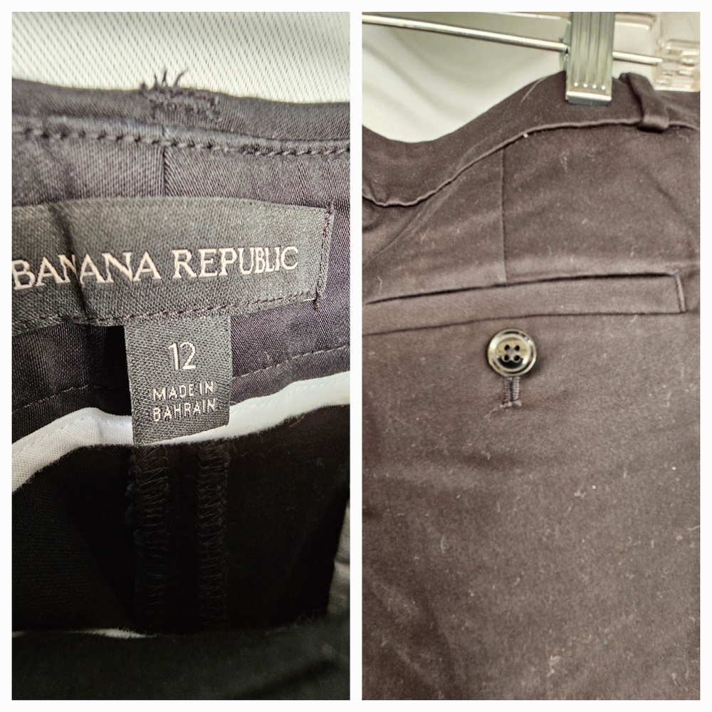 Banana Republic • Womens Size 12 • Black Trousers •